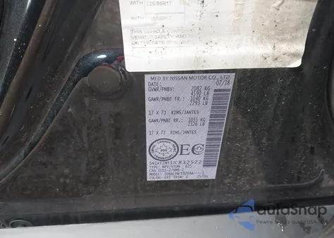2018 Nissan Rogue S/Sl/Sv from USA, damaged, VIN 5N1AT2MT3JC832522